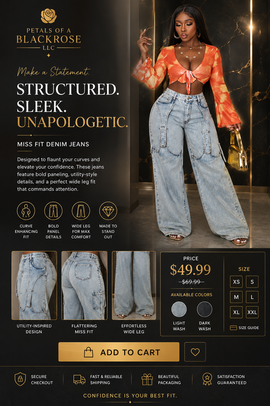 Make a Statement.

STRUCTURED.

SLEEK.

UNAPOLOGETIC.

MISS FIT DENIM JEANS