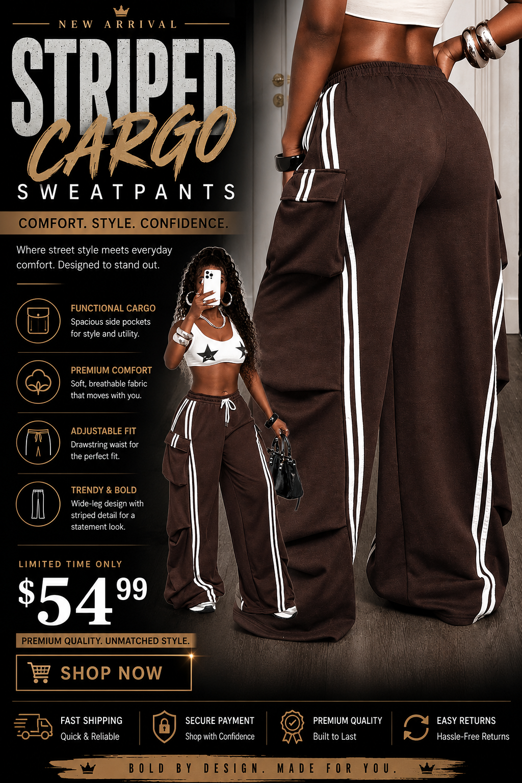 STRPE!

CARGO

SWEATPANTS