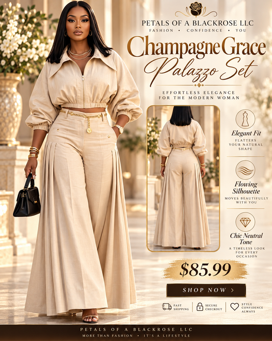 Champagne Grace palazzo set